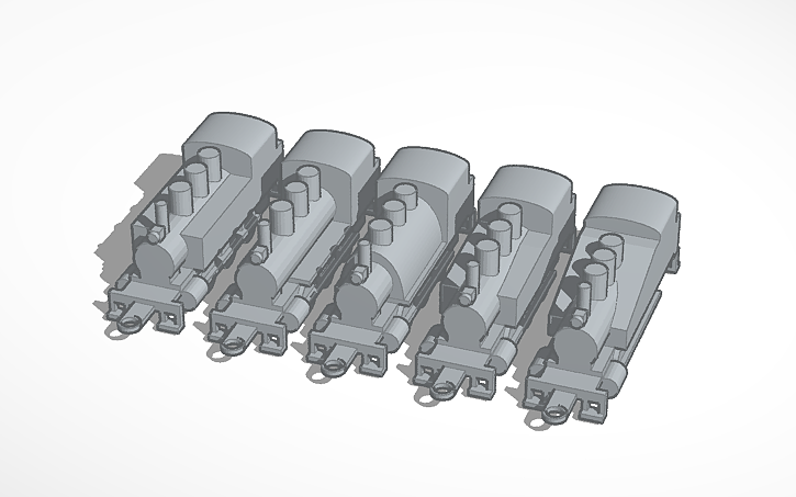 3D design Ertl Mini 0-6-0T dockside switcher pack - Tinkercad