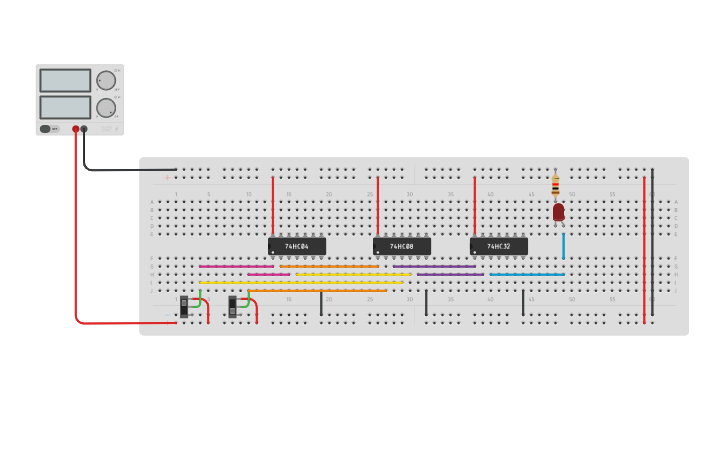 Circuit design PORTA XOR - GuLucas | Tinkercad