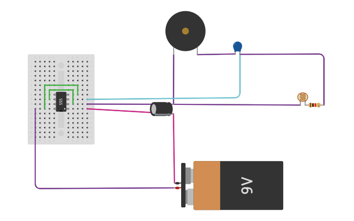 Circuit design siren circuit - Tinkercad