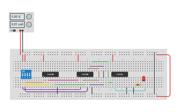 Circuit design EXP 2 - XNOR USING NAND | Tinkercad