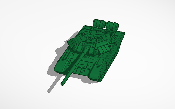 3D design T-90A - Tinkercad