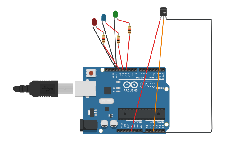 Circuit Design Temperature Sensor Tinkercad 3840