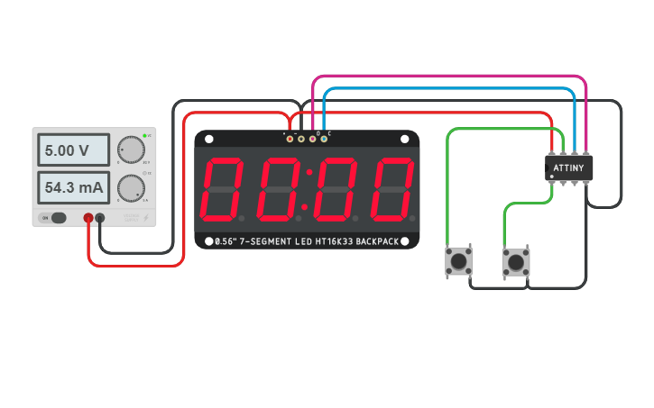 Circuit design HOUR CLOCK - Tinkercad