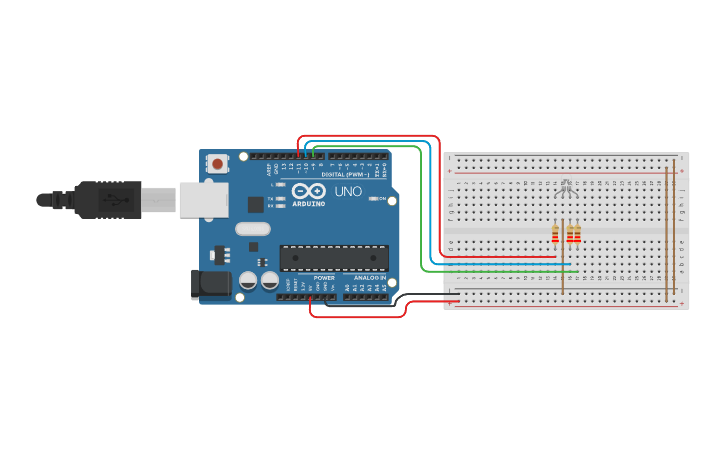 Circuit design arduino led - Tinkercad