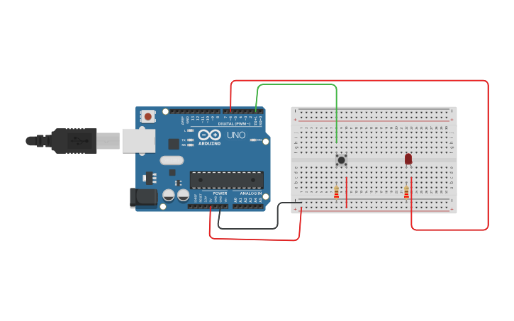 Circuit design SAMPLE OF PUSH BUTTON - Tinkercad
