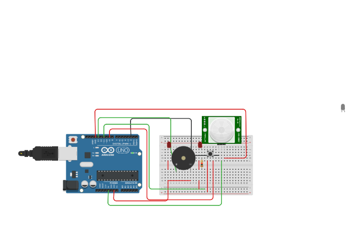 Circuit design Sensor infrarojo gato - Tinkercad