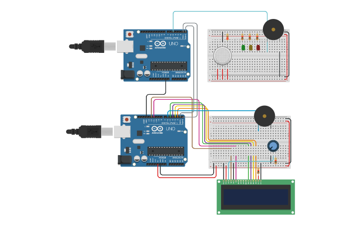 Circuit design Copy of Workbench of Smoke sensor - Tinkercad