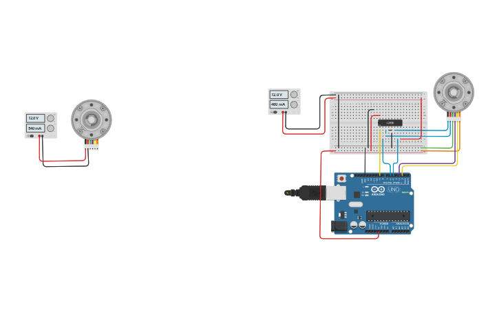 Circuit Design Dc Motor Control L293d Tinkercad