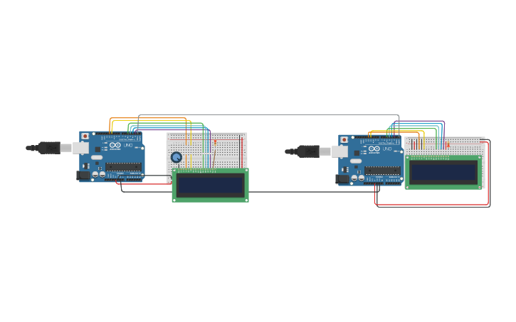 Circuit design Copy of Arduino with LCD Interface | Tinkercad