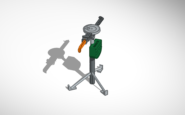 gun cad model LMG mounted :Tachanka's six Rainbow design seige 3D