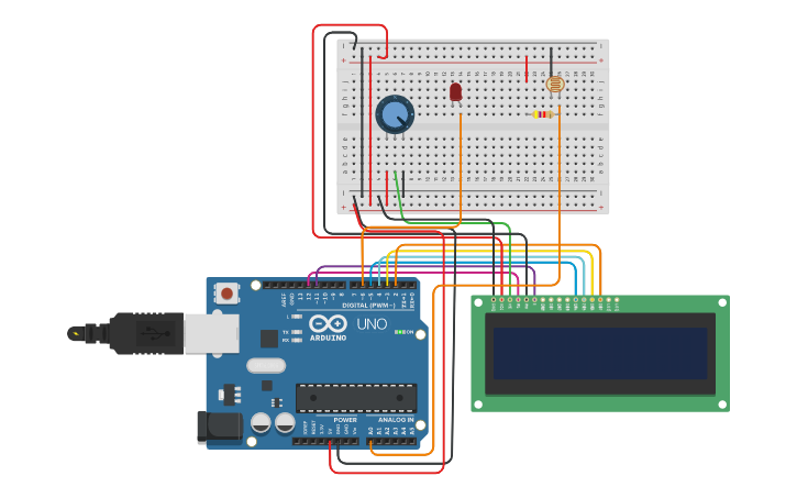 Circuit design Light Sensor | Tinkercad