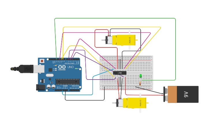 Circuit design Puerta automatica | Tinkercad