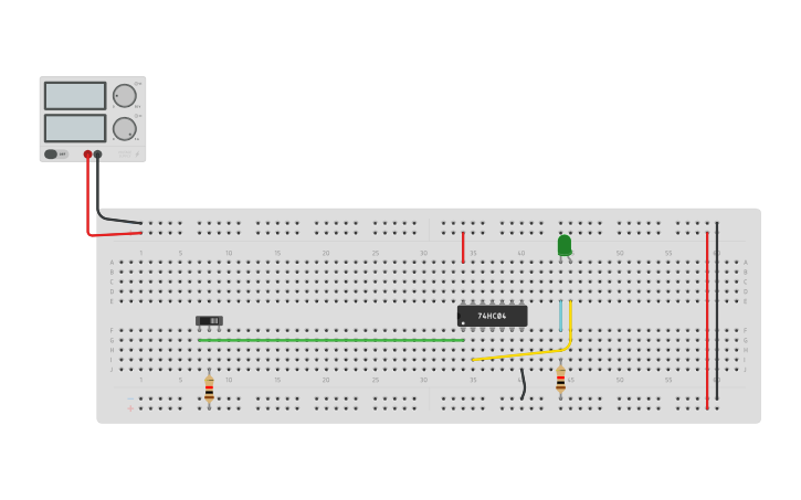 Circuit design NOT | Tinkercad