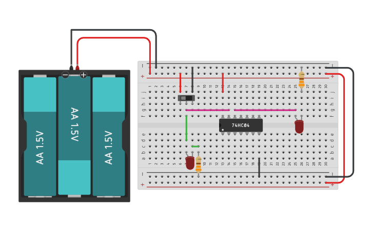 Circuit design Inverter - Tinkercad