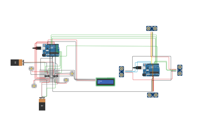 Circuit design Autonomous vehical - Tinkercad