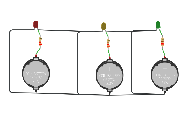 Circuit design Traffic Light - Tinkercad image.