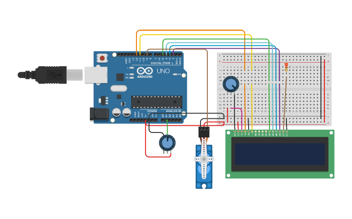 Circuit design Servo | Tinkercad