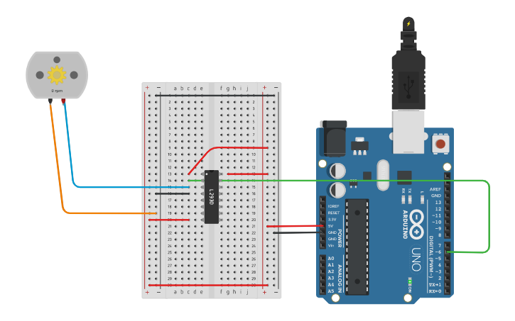 Circuit design Unidirectional without battery - Tinkercad