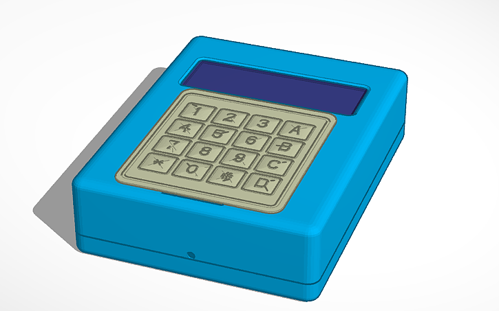 3D design 2004 LCD with keypad Arduino enclosure V1 - Tinkercad