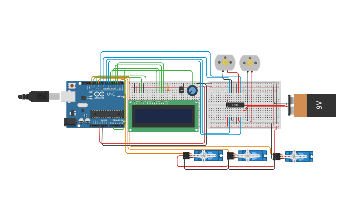 Circuit design Copy of Arduino with LCD Interface - Tinkercad