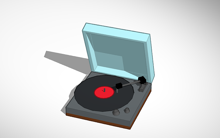 Record Table Cad File 3D design Record Player - Tinkercad