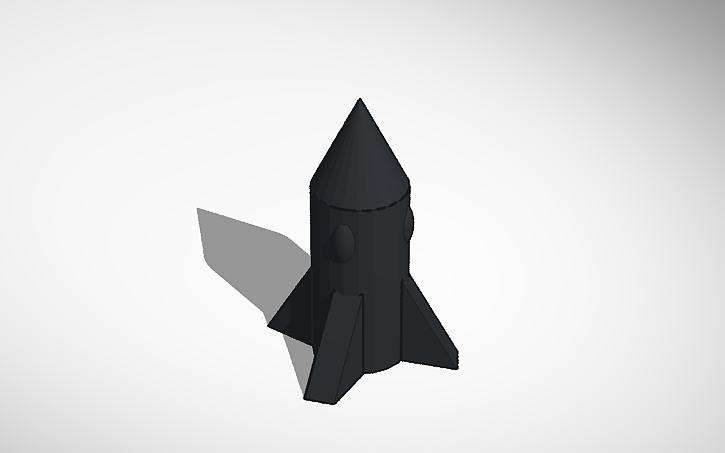 3D design Rocket ship - Tinkercad