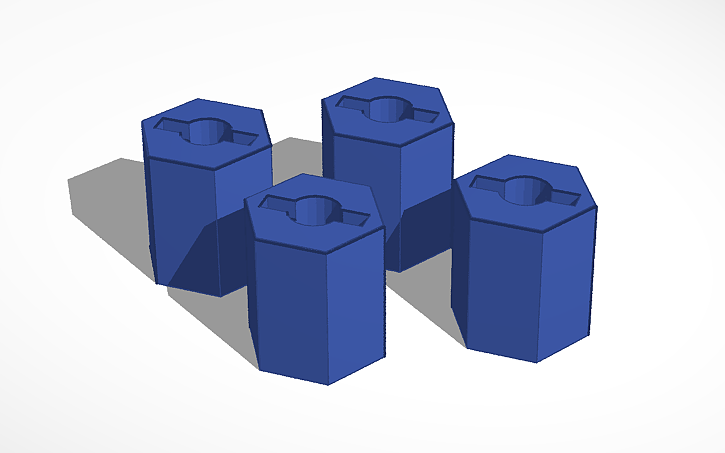 3D design 12mm wide hex 25mm | Tinkercad