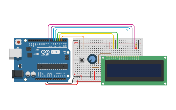 Circuit design Gioco lcd arduino - Tinkercad