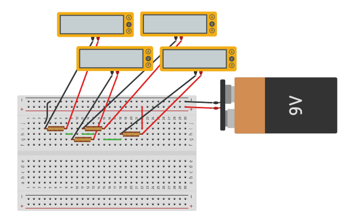 Circuit design Ex 2c - Aula 9 | Tinkercad
