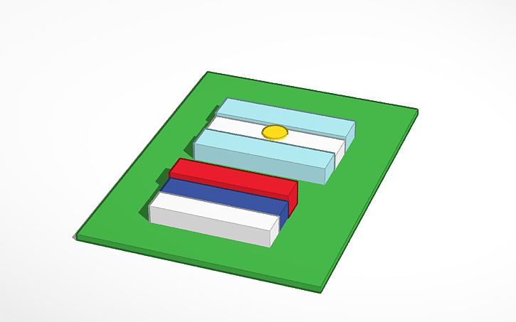 3D design ARGENTINA (Flor) - Tinkercad