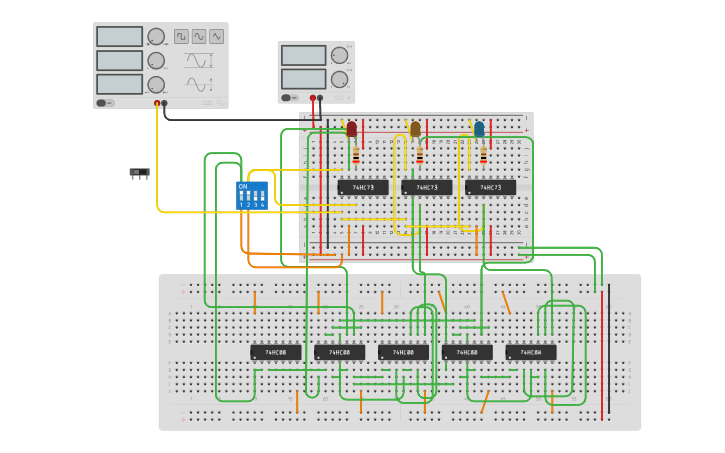 Circuit design UP/DOWN COUNTER | Tinkercad