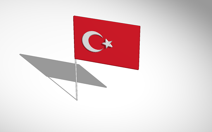 Turkiye Bayragi Tinkercad