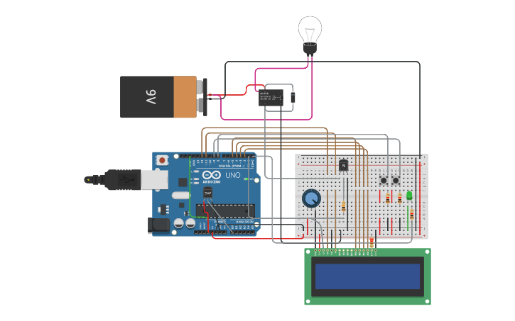 Circuit design Circuito termostato | Tinkercad