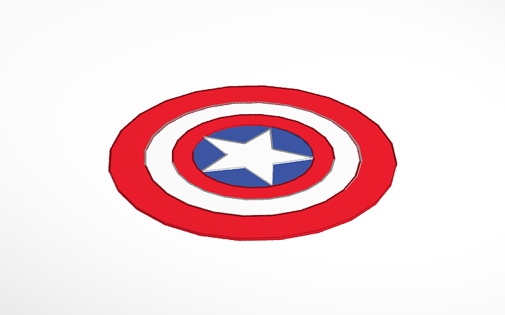 3D design Captian America Shield | Tinkercad