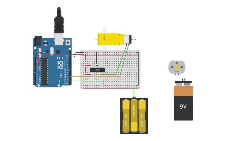 Circuit design Valid DC motor connector - Tinkercad