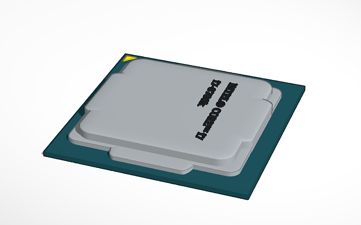 Intel Processor Drawing 3D design Intel Processor - Tinkercad