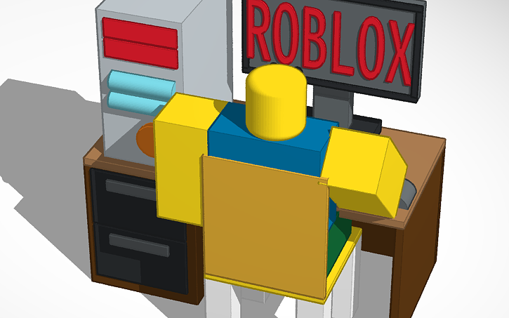 Noob Playing Roblox Tinkercad - roblox noob tinkercad