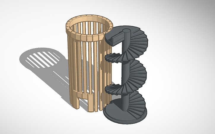 3D design Dice Tower - Tinkercad