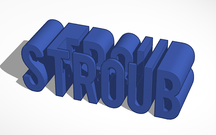 3D design Stroub | Tinkercad