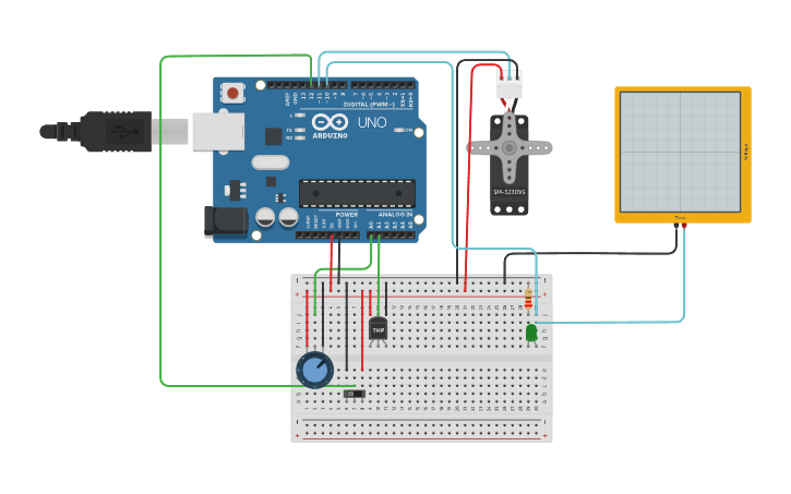 Circuit design 2.3 Multiple Actuators with Arduino - Tinkercad