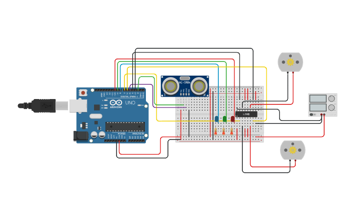 Circuit design AP-7 | Tinkercad