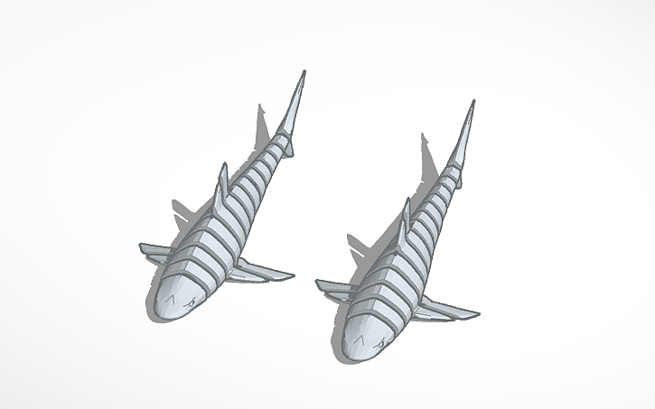 3D design Articulated Sharks - Tinkercad