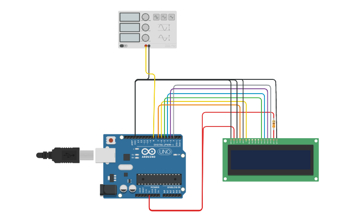 Circuit design frequency meter - Tinkercad