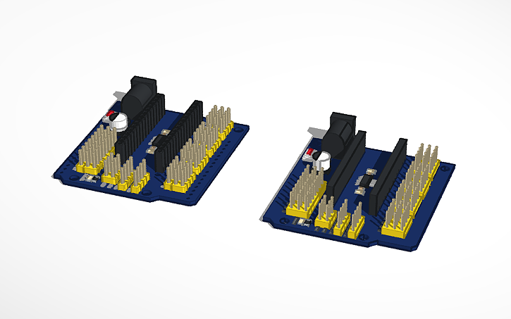 3D design Arduino Nano Shield Expansion - Tinkercad