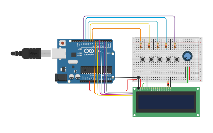 Circuit design calculadora 2 - Tinkercad