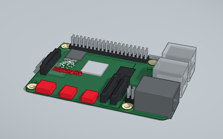 3D design Raspberry Pi 5 - Tinkercad