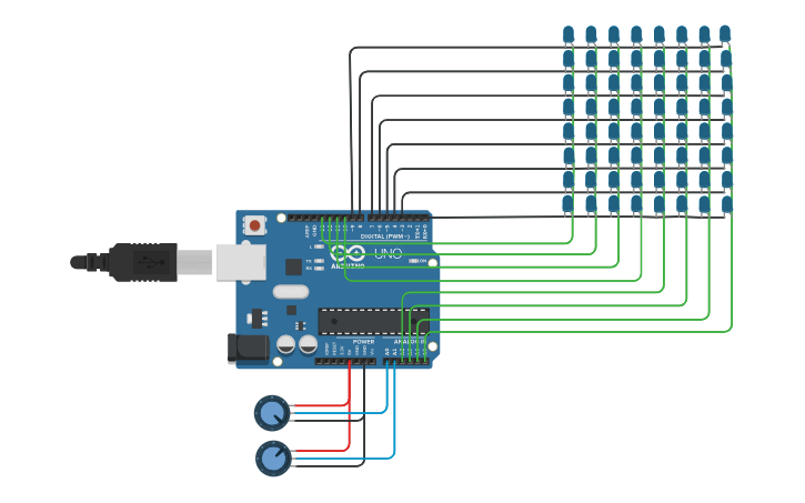 Circuit design 25_8x8 LED Matrix - Tinkercad