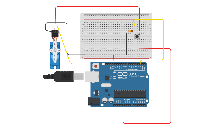 Circuit design Led con pulsador - Tinkercad