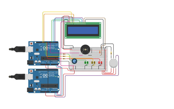 Circuit design GAS DETECTOR | Tinkercad