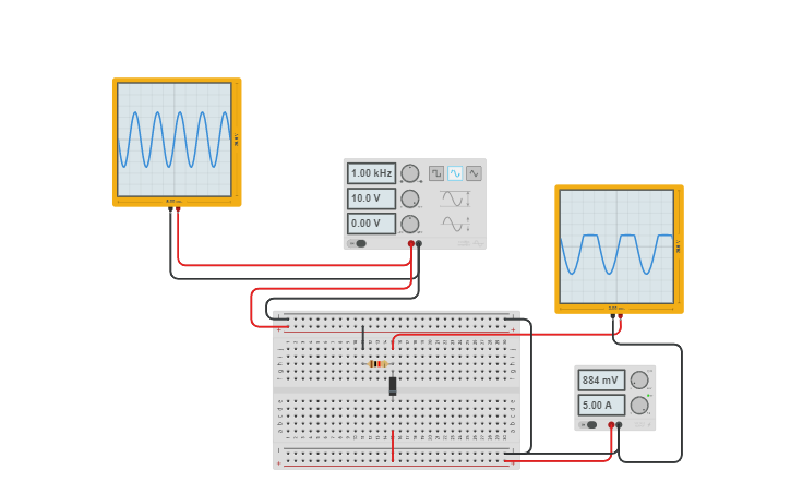 Circuit design Desired Signal 5 - Tinkercad